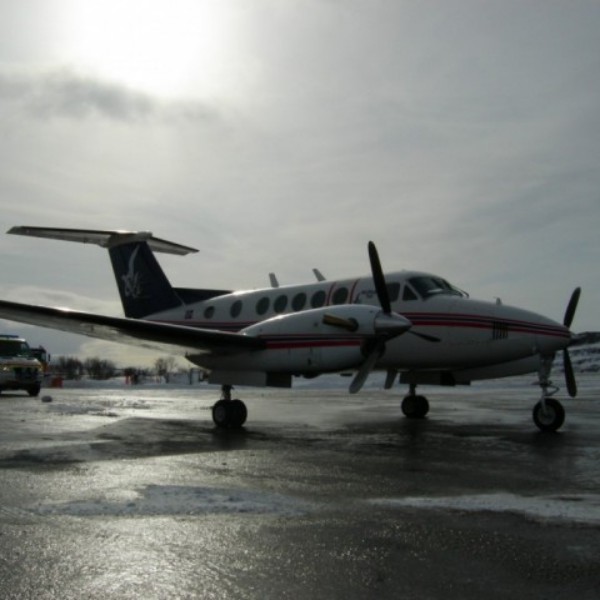 Mýflug sótti slasaðan mann á Blönduós í dag og flutti hann til Reykjavíkur en sinnir nær öllu sjúkraflugi innan Íslands samkvæmt samningi við Heilbrigðisráðuneytið. Ljósm./Myflug.is