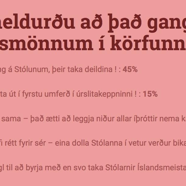 Bjartsýni á gengi Tindastólsmanna í vetur