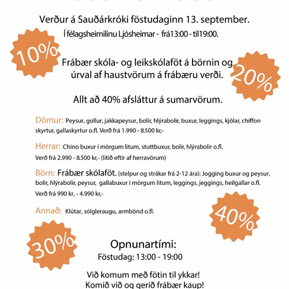 Fatamarkaður í Ljósheimum í dag