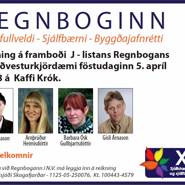 Regnboginn kynnir framboð sitt á Kaffi krók