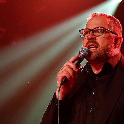 Róbert lætur í sér heyra á tónlistarveislunni Árið er sem fram fór á Króknum vorið 2016.  MYND: PIB