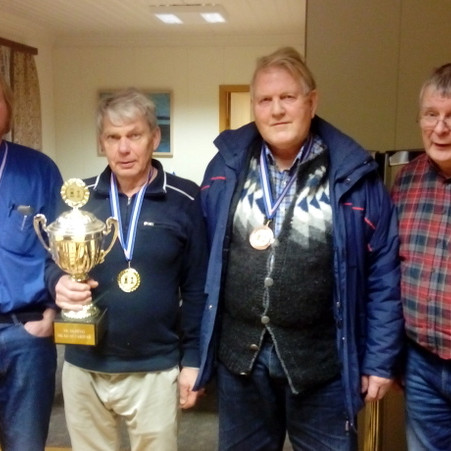 Jón Arnljótsson, Pálmi Sighvats, Hörður Ingimarsson og Baldvin Kristjánsson. Mynd: Skákklúbbur Sauðárkróks.