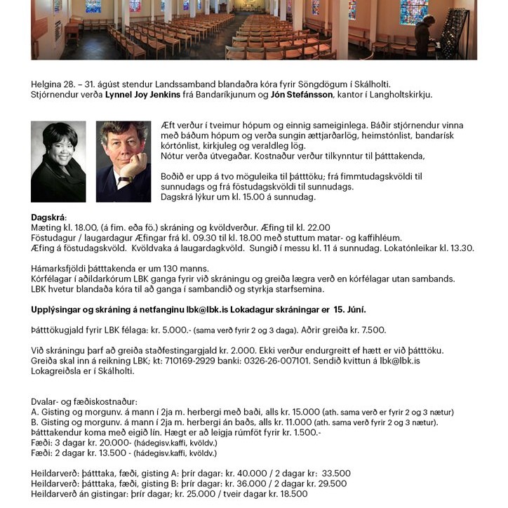 Söngdagar í Skálholti