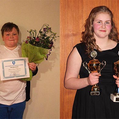 Jóhann Smári og Hrafnhildur Kristín sigruðu söngvarakeppnina