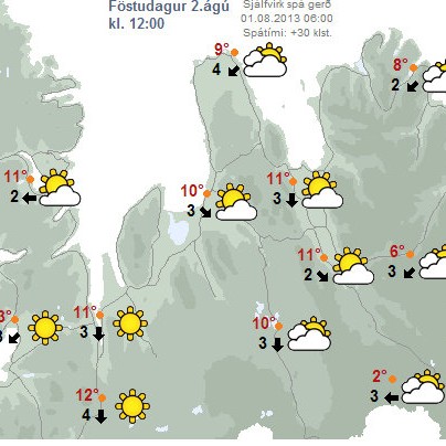 Þurrt en fremur kalt