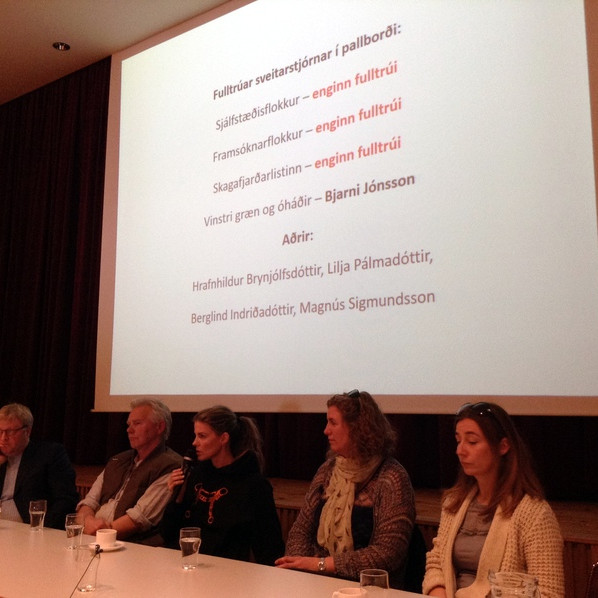 Frá pallborði í Miðgarði sl. laugardag. Aðsend mynd.