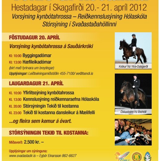 Tekið til kostana um helgina - síðasti skráningardagur á Vorsýningu kynbótahrossa í dag
