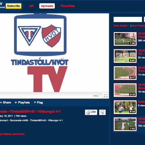 Tindastóll með sjónvarpsstöð á YouTube
