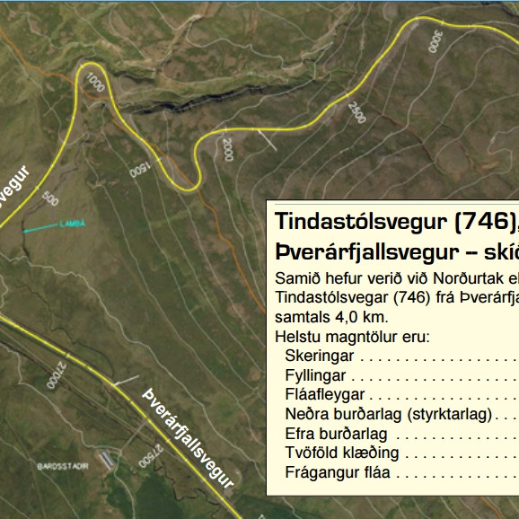 Norðurtak ehf. annast endurbyggingu Tindastólsvegar. Mynd/Framkvæmdafréttir-Loftmyndir ehf.