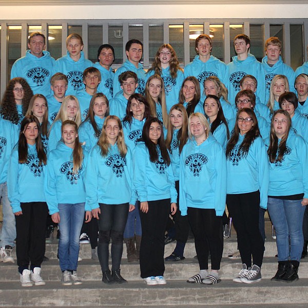 Fulltrúar Árskóla á hinum landsfræga faraldsfæti