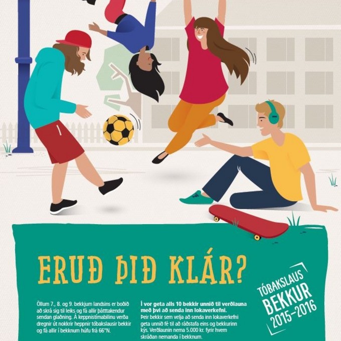 Nemendur 7. og 8. bekkjar Húnavallaskóla unnu til verðlauna fyrir myndband í samkeppninni Tóbakslaus bekkur 2015-2016.