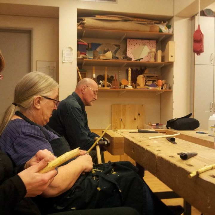 Tálgað í tré á Sauðárkróki