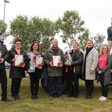 Frá afhendingu umhverfisverðlauna. Mynd: hunathing.is.