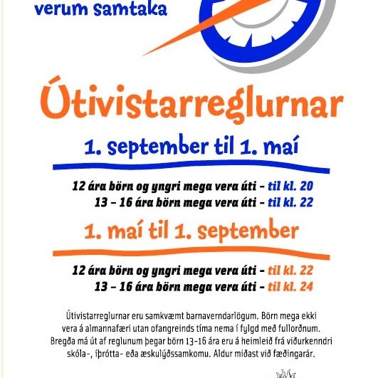 Breyttur útivistartími 1. maí