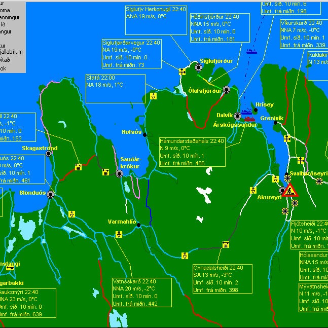 Þverárfjall lokað og flughált í Blönduhlíð