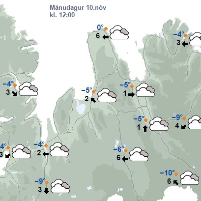 Léttskýjað og frost í dag