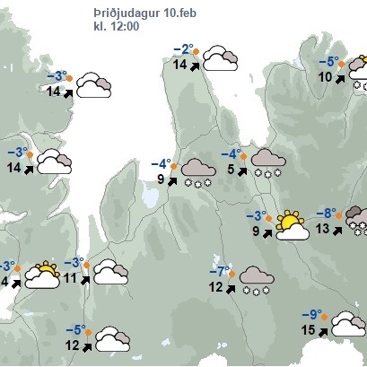 Kólnandi veður í kortunum