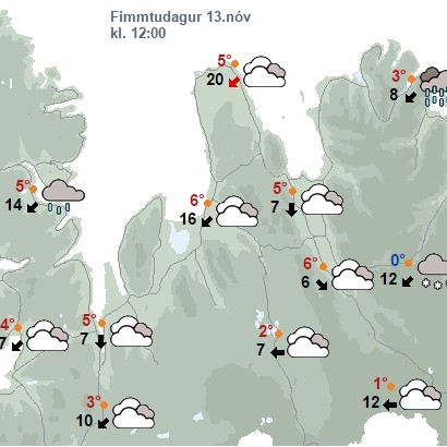 Rigning með köflum en styttir upp seint í dag