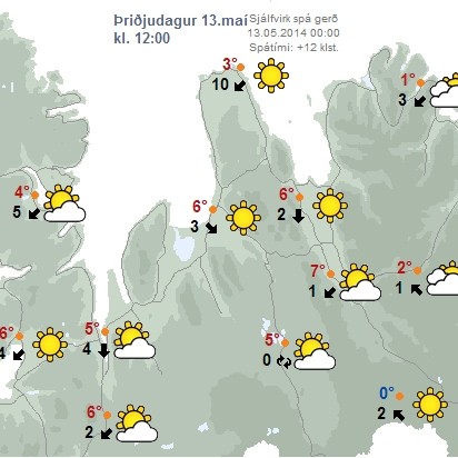 Skýjað og þurrt í dag
