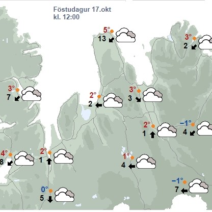 Rigning eða slydda í dag