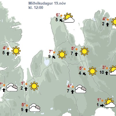 Áfram milt veður næstu daga