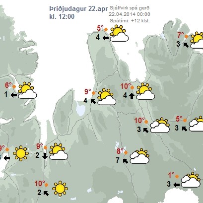 Bjartviðri í landshlutanum í dag