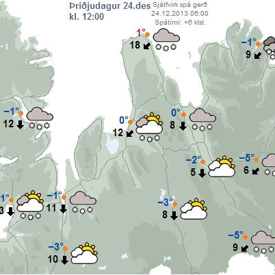 Bætir í storminn þegar líður á daginn