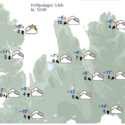 Hvessir eftir hádegi