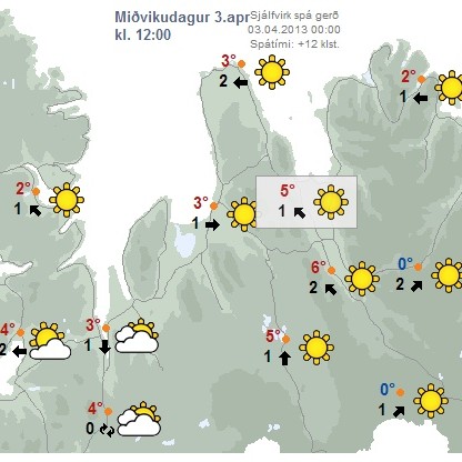Þoka í Húnavatnssýslum og á Öxnadalsheiði
