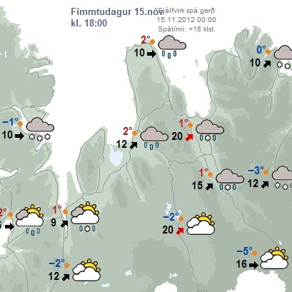 Hvasst og snjókoma í kvöld