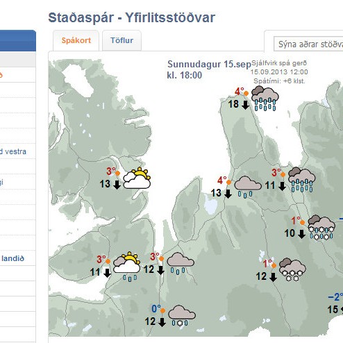 Veðurofsi í dag og á morgun