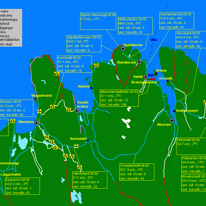 Áframhaldandi umhleypingar