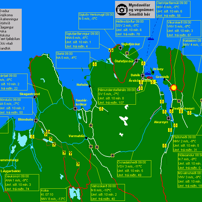 Víða hálka og skafrenningur en sumstaðar enn ófært