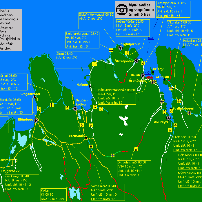 Ófært á Öxnadalsheiði