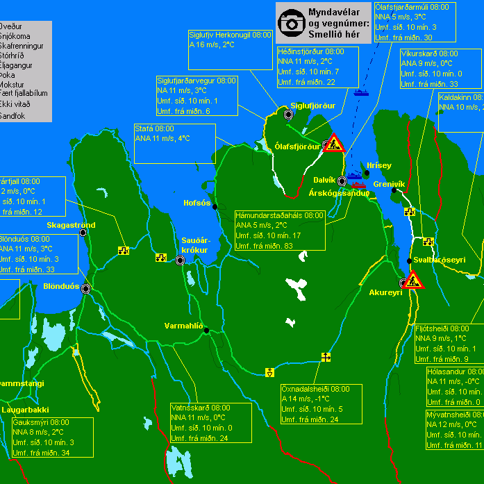 Kólnandi veður á morgun