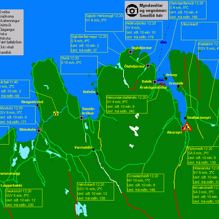 Búist við stormi NV-til í nótt og fram eftir morgundeginum