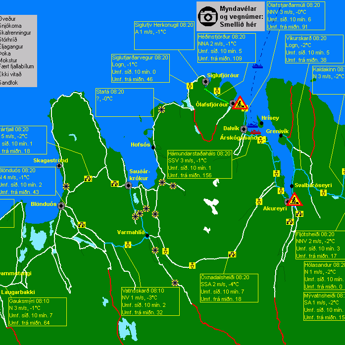 Snjóþekja og hálka á flestum vegum