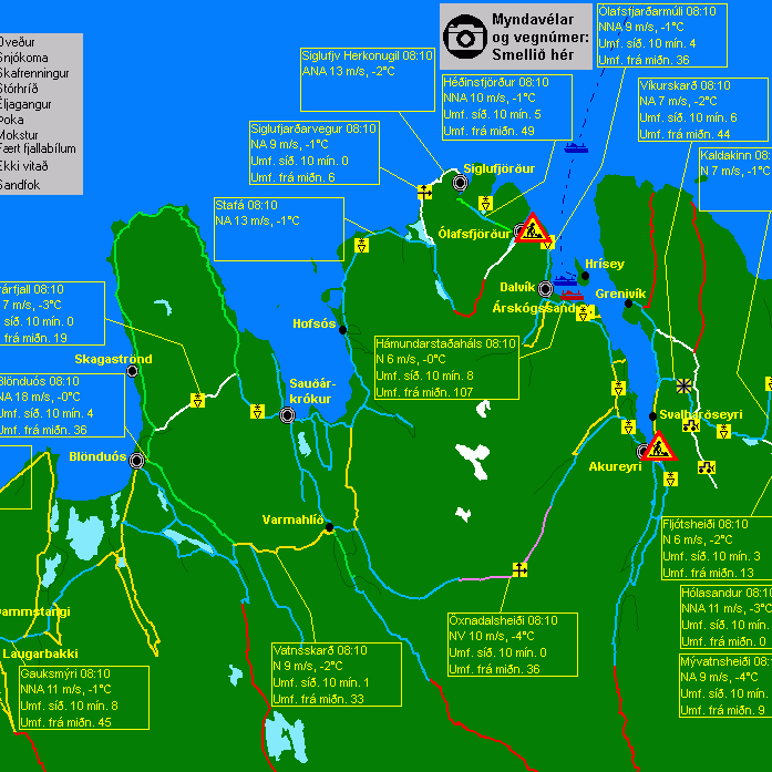 Hálka víða á Norðurlandi