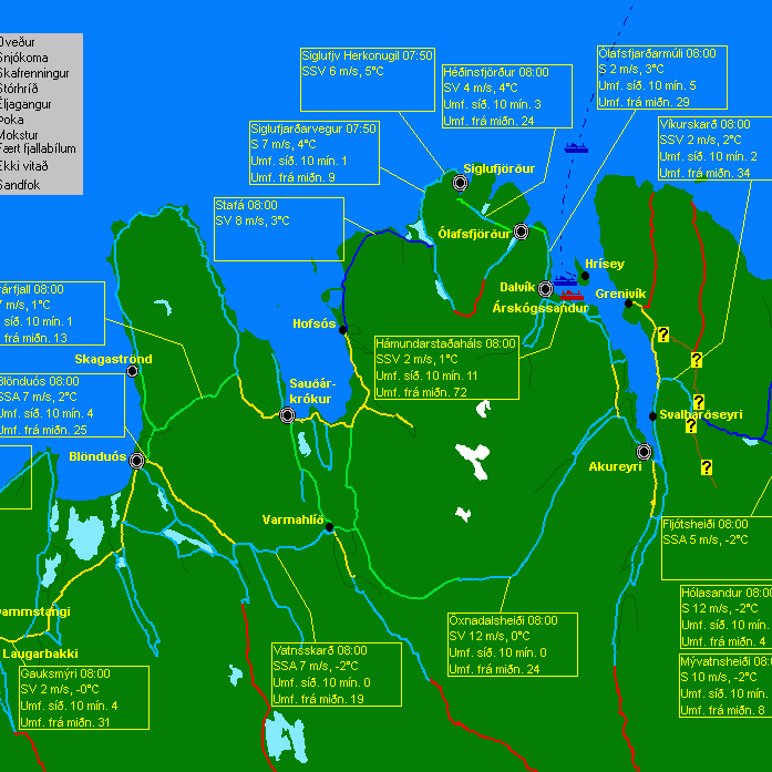 Víða hálka á vegum