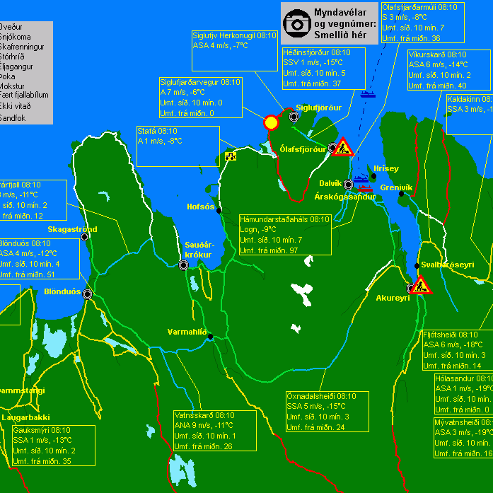 Siglufjarðarvegur lokaður frá Fljótum