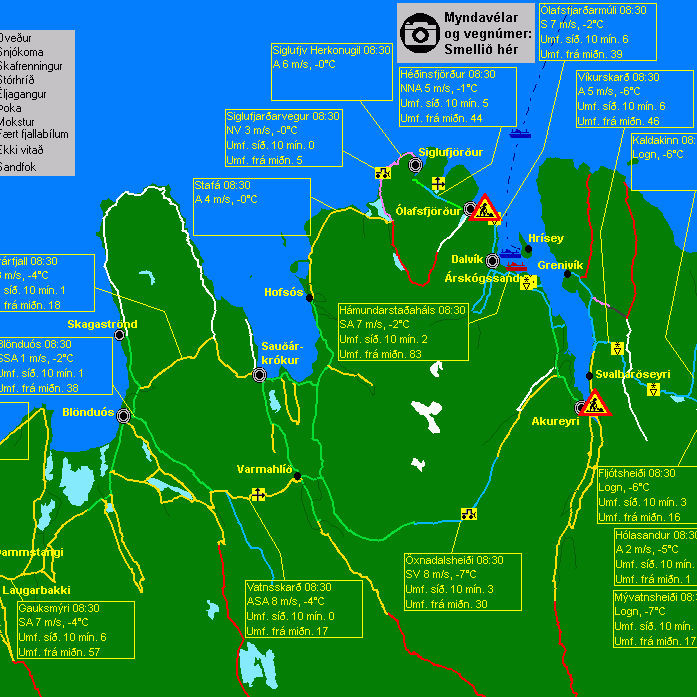 Ófært á milli Ketiláss og Siglufjarðar