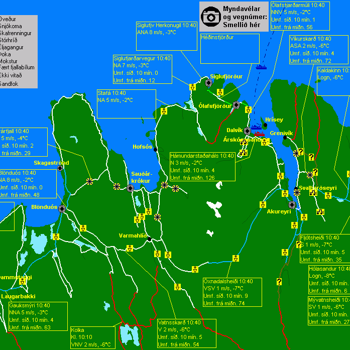 Snjóþekja eða hálka víða á vegum