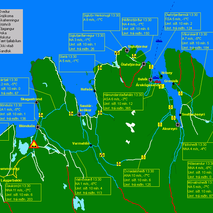 Vindur fer vaxandi í dag