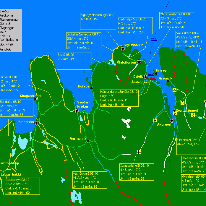 Autt á aðalleiðum á Norðurlandi vestra