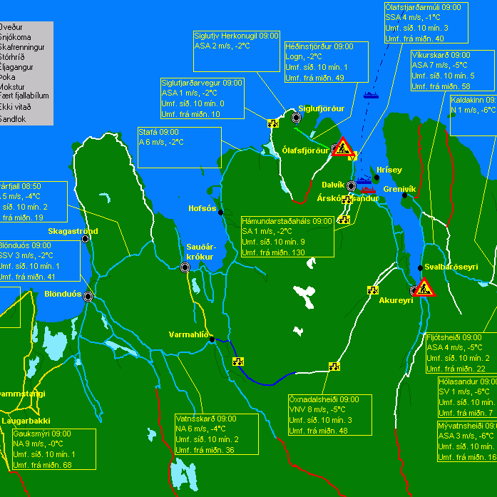 Flughálka frá Varmahlíð inn Blönduhlíð
