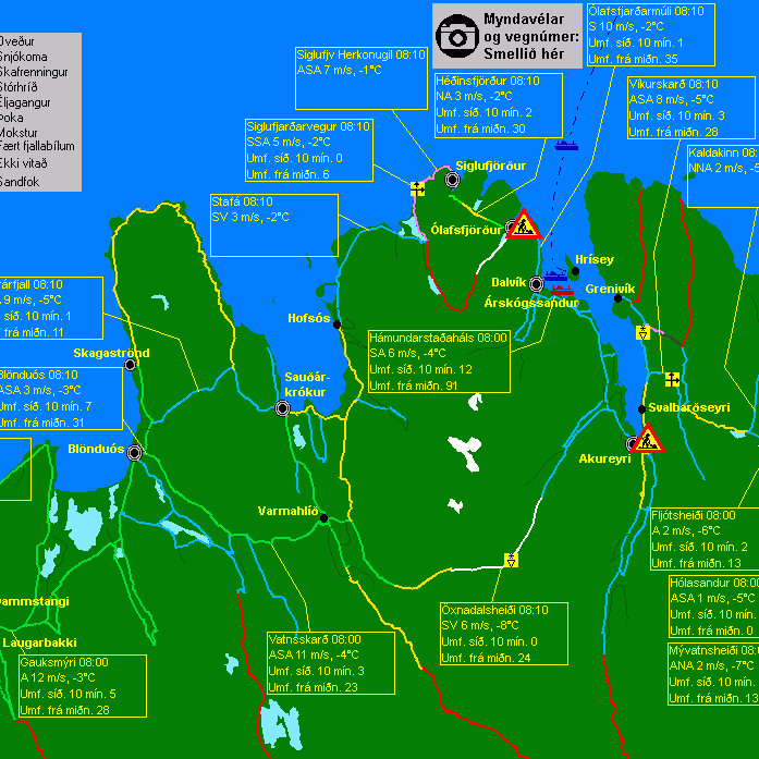 Vaxandi vindur þegar líður á daginn