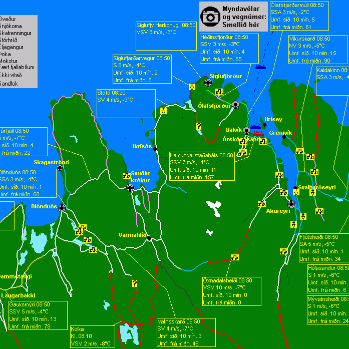Þæfingsfærð á Þverárfjalli og þungfært frá Ketilás í Siglufjörð