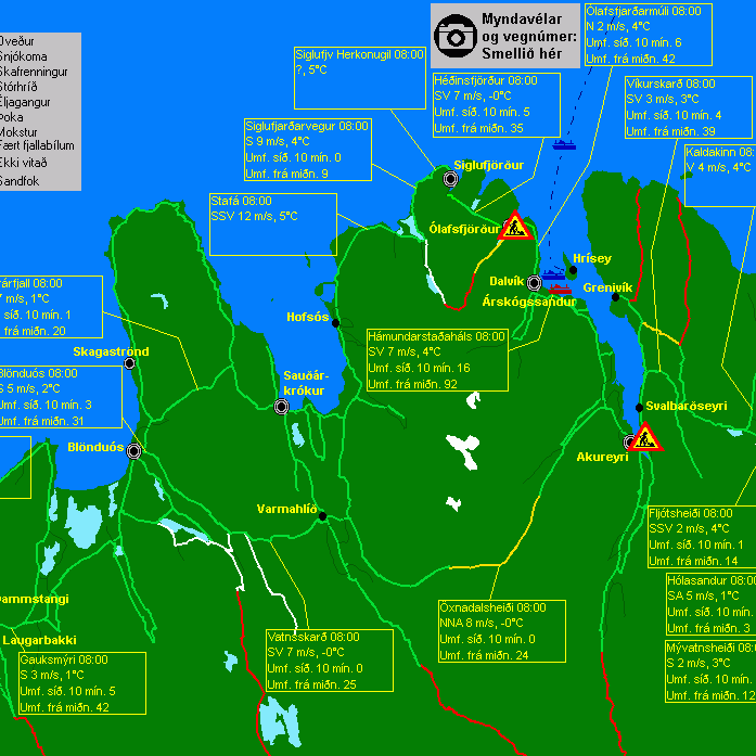 Vegir að miklu leyti auðir á NLV