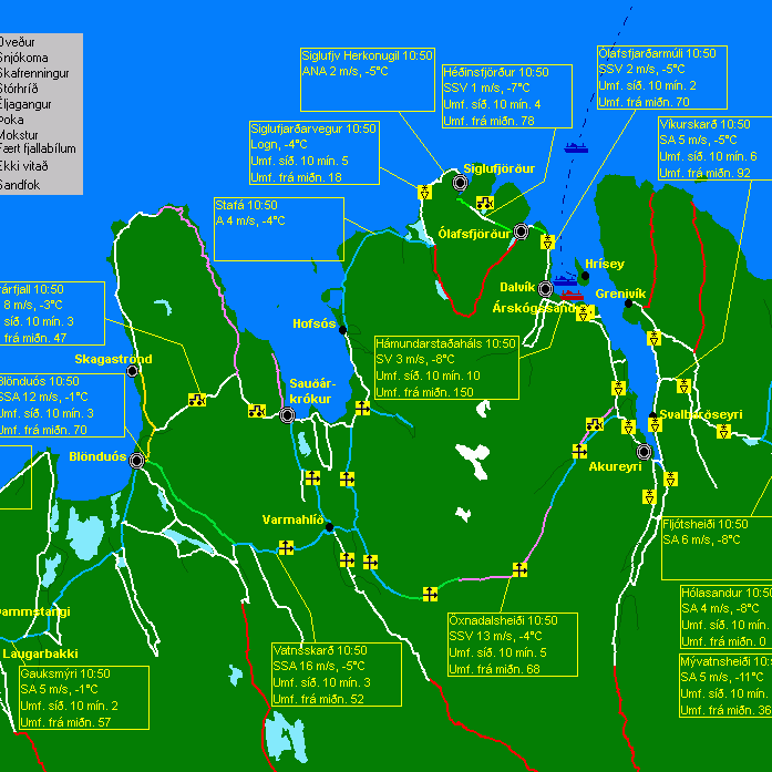 Víða hálka og skafrenningur