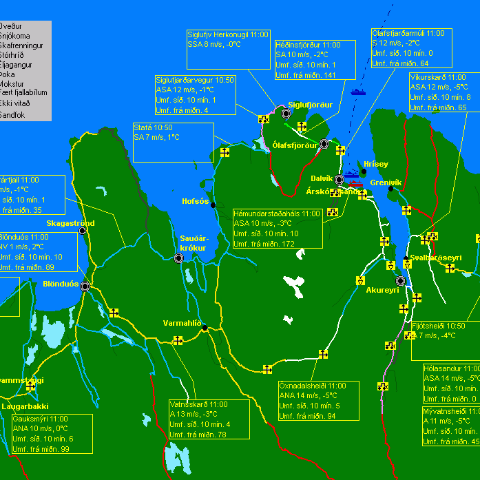 Víða hálka og skafrenningur
